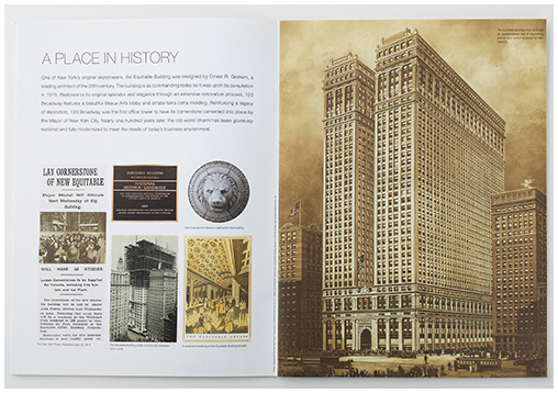 120 Broadway spread real estate brochure